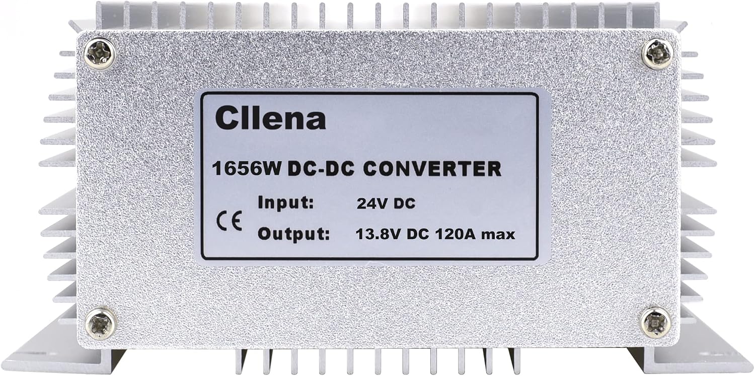 DC 24V Step Down to 13.8V 120A 1656W Converter Voltage Regulator, Waterproof DC/DC Voltage Reducer Buck Transformer Power Supply for Golf Cart