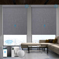 Smart Blinds,Motorized Blackout Shades for Windows,Compatible with Alexa,Google Home,Automatic Blackout Roller Shade,Rechargeable Battery Shades,Dark Anchor Grey