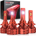 Torchbeam 9005 9006 LED Car Bulbs 120000LM, 6500K White, High Lumen Output, Precision Beam, Pack of 4