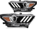 Headlight Assembly Fit 2015-2020 for Mustang Driver & Passenger Side Headlight Amber Reflector FO2518124