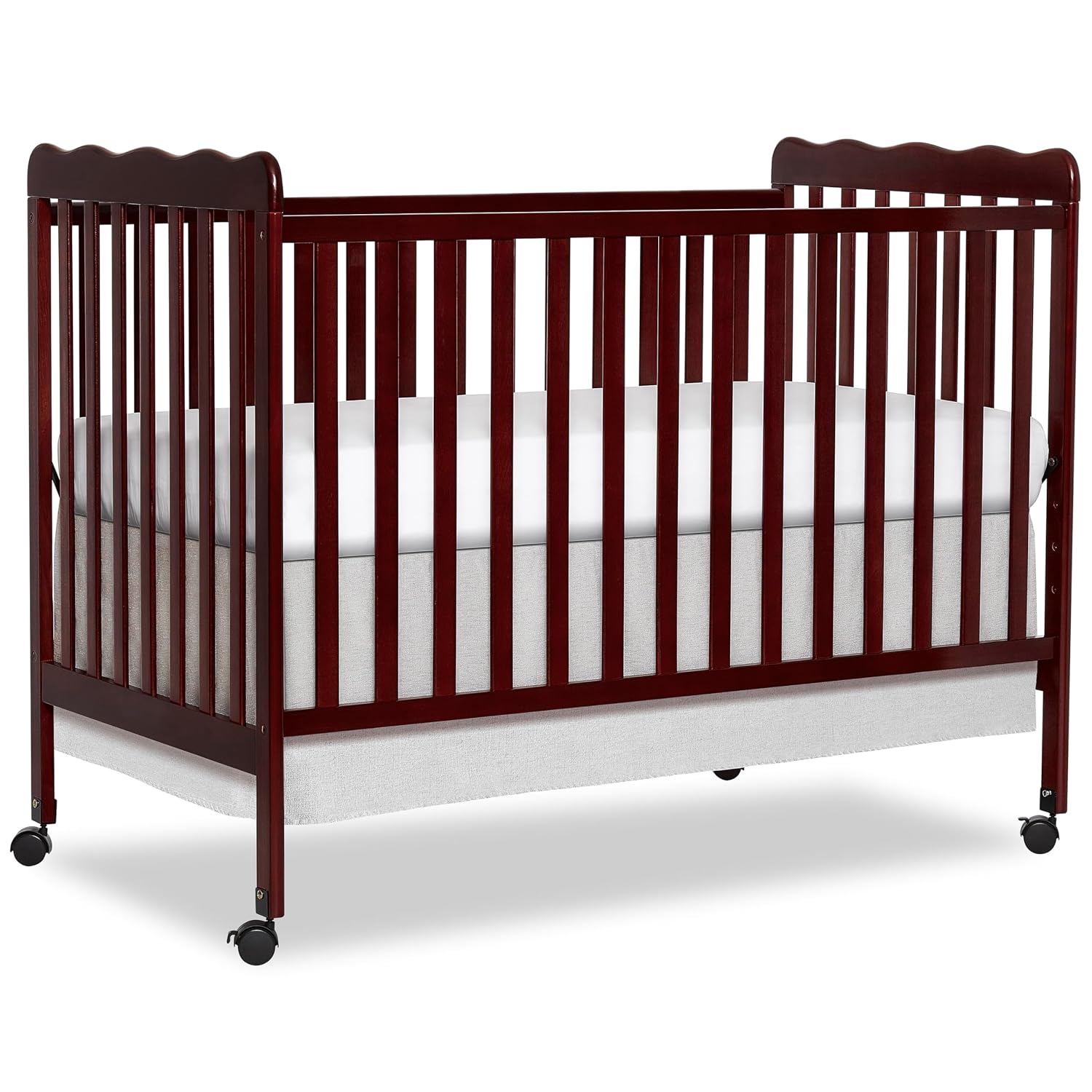Dream On Me Carson Classic 3-in-1 Convertible Full-Size Baby Crib in Espresso, GreenGuard Gold & BSA, 4 Mattress Heights, Converts to Day & Toddler Bed, Locking Wheels, Classic Nursery Design