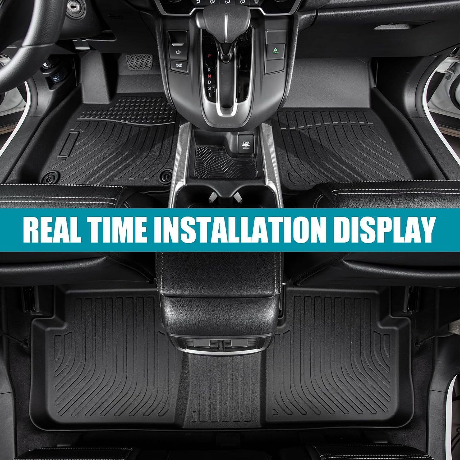 All Weather Floor Mats for 2024 Tesla Model 3 Highland Cargo Liners TPE Rubber 3D Car Mat Full Cover Front Rear Cargo Mat Accessories Full Set Odorless Anti-Slip 6PCS, Black