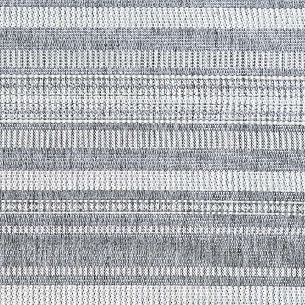 Couristan Recife Indoor Outdoor Rug - Gazebo Stripe 7'6' Round in Champagne and Grey, Low Pile, Hose Washable, Pet- Kid Friendly Home Decor for Living Room, Patio Furniture Set, Kitchen