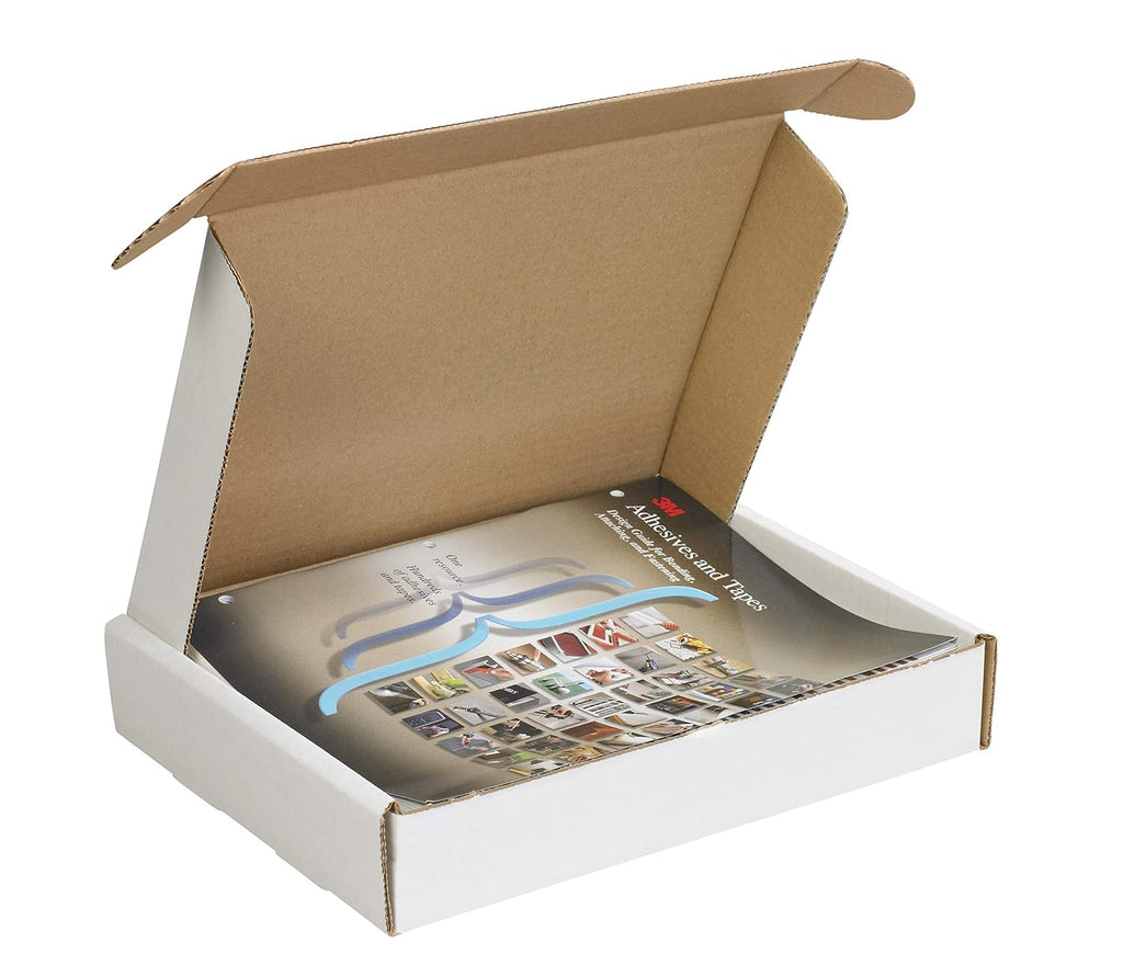 Box USA 15' Deluxe Shipping Boxes 15 1/8'L x 11 1/8'W x 3'H, 50-Pack - White Box Mailers for Packaging, Storage, Gifts or Bulk Business Orders