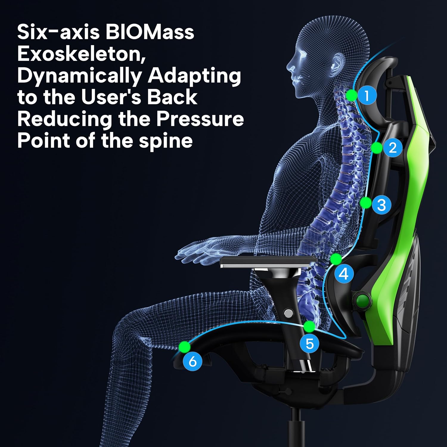 EUREKA ERGONOMIC Typhon Gaming Chair GC05, Gamer Chair with Lumbar Support, Breathable Ergonomic Gaming Chairs with 4D Armrests, High Back Gaming Chairs for Adults, Green
