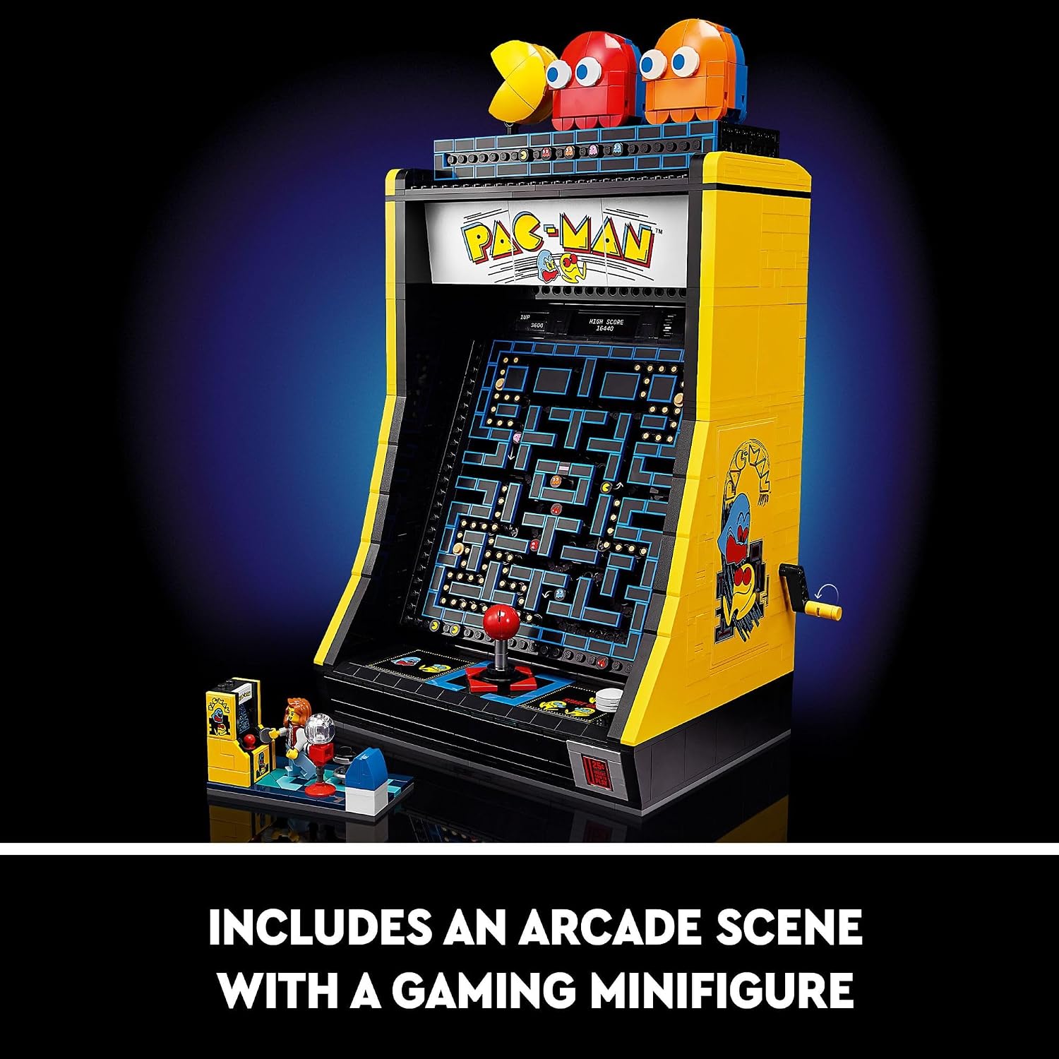 LEGO Icons PAC-Man Arcade Building Sets for Adults - Collectible Office, Shelf, or Bedroom Decor - Gifts for Men & Women - W/Moving Handle to Recreate Game - 10323