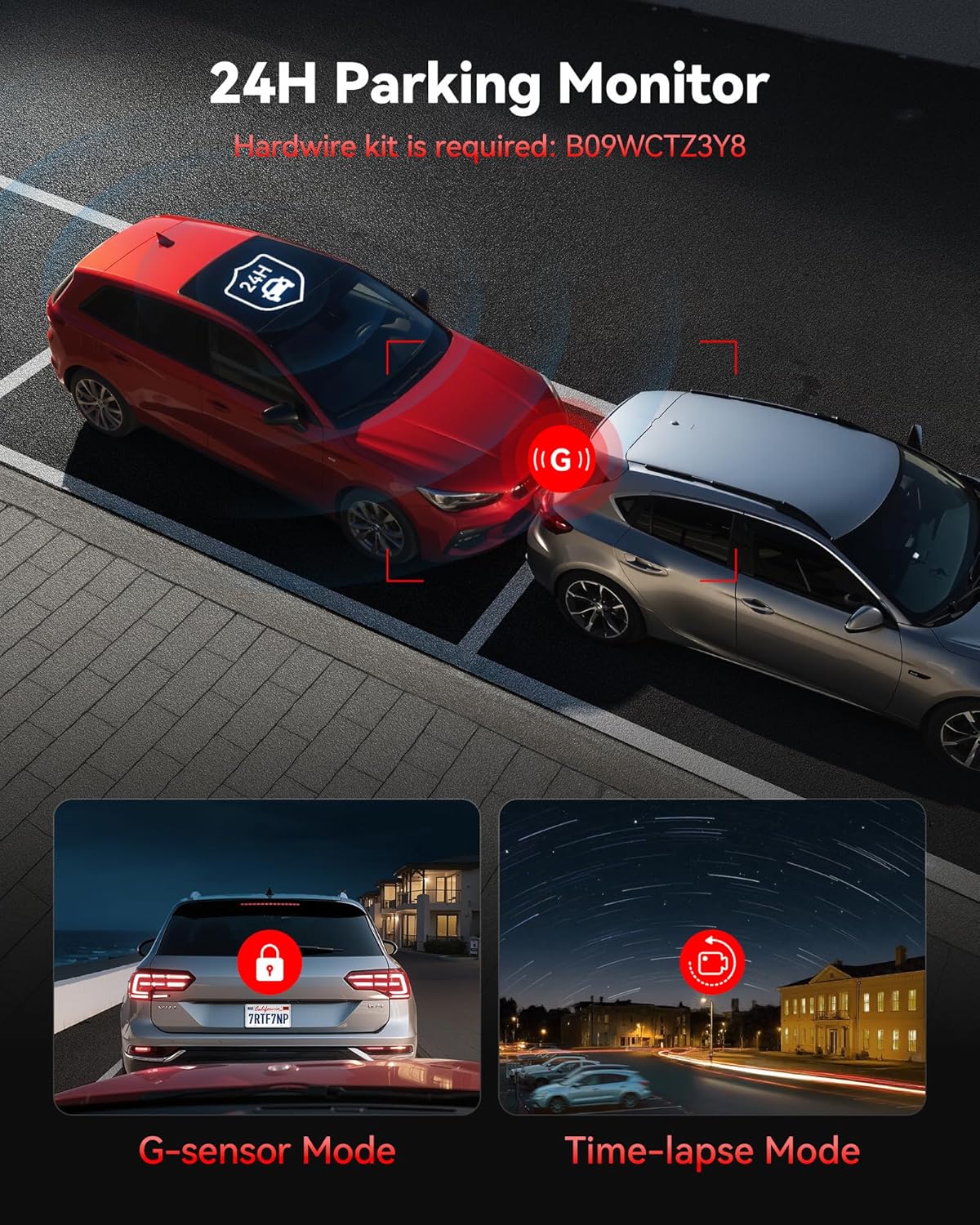 REDTIGER 4K Dash Cam Front Rear, STARVIS 2 Sensor, Free Card Included, 5.8GHz WiFi-20MB/s Fast Download, Dash Camera for Cars with GPS, WDR Night Vision, 170°Wide Angle, 24H Parking Mode(F7NP)