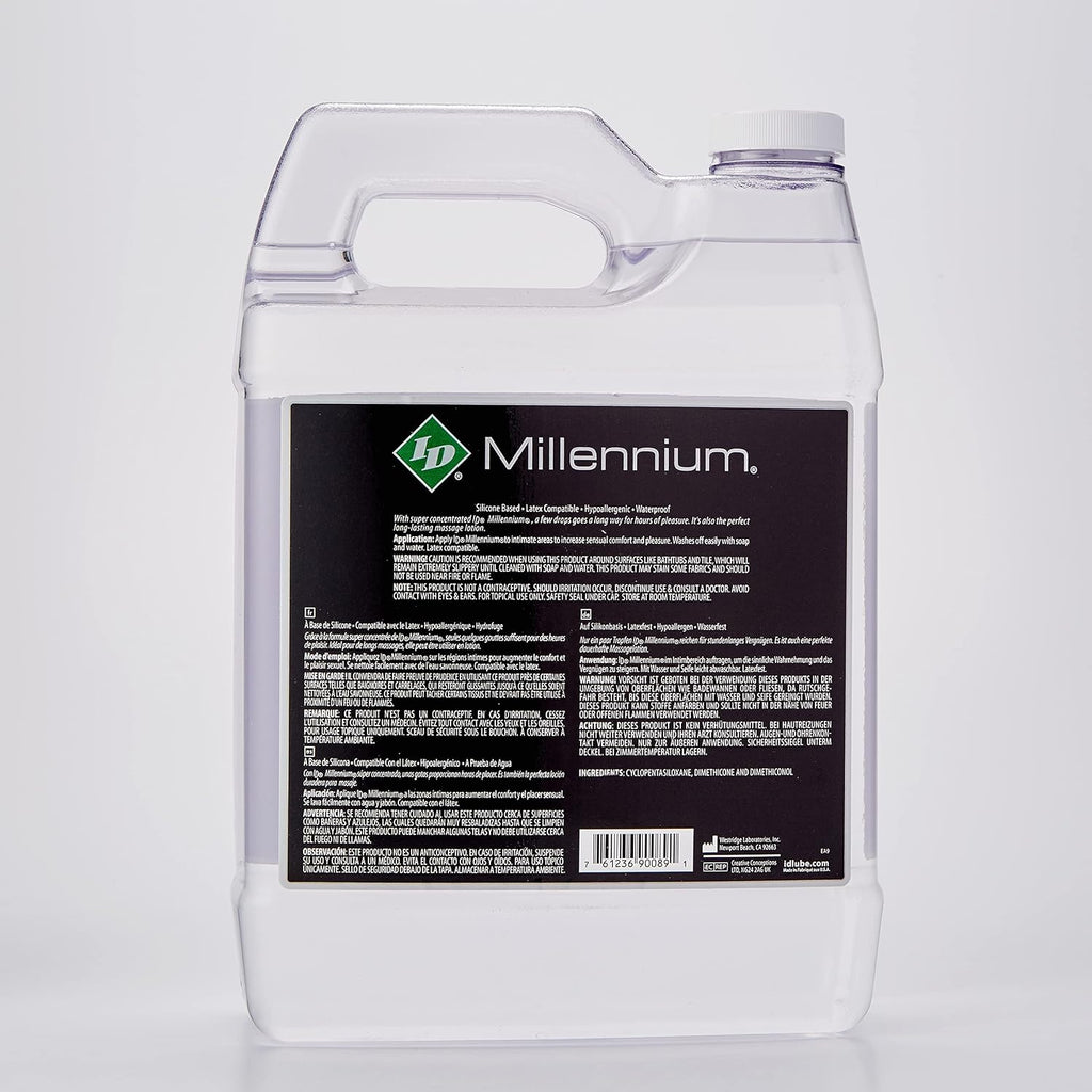 ID Lubricants ID Millennium Silicone-Based Personal Lubricant, 3/Black, 128 Fl Oz