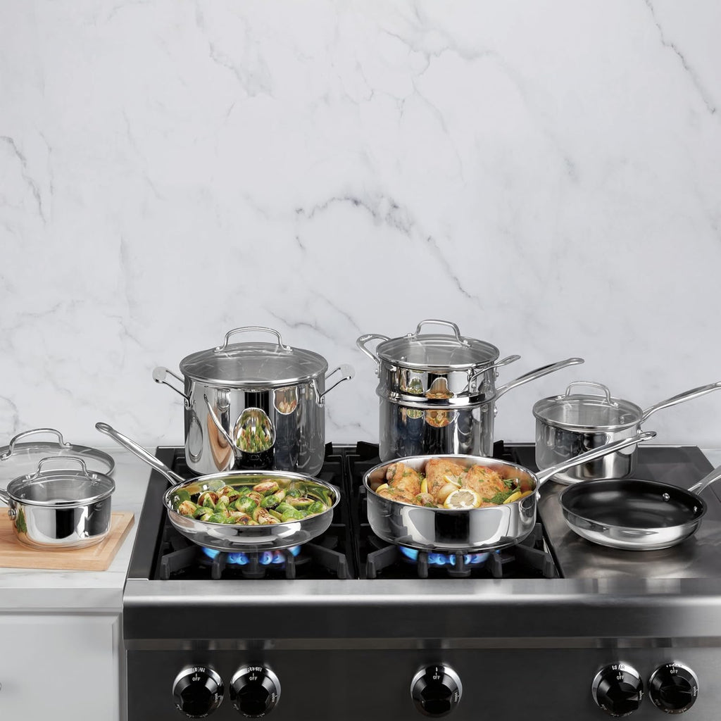 Cuisinart Chef's Classic Stainless Cookware 13-Piece Set, 77-13