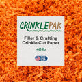 40 LB USA Made crinkle paper filler | Paper Shred Filler for Shipping packages, Gift Wrap, Great packing paper for gift basket filling, Birthdays, Weddings, and Anniversaries | Orange