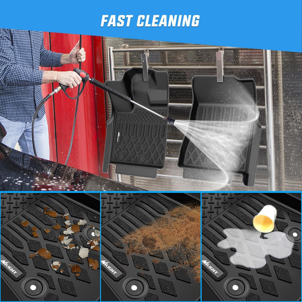 Nilight TPE Floor Mats for Nissan Armada 8 Seats/Infiniti QX80 2025 2026 All Weather Custom Fit Heavy Duty Floor Liners