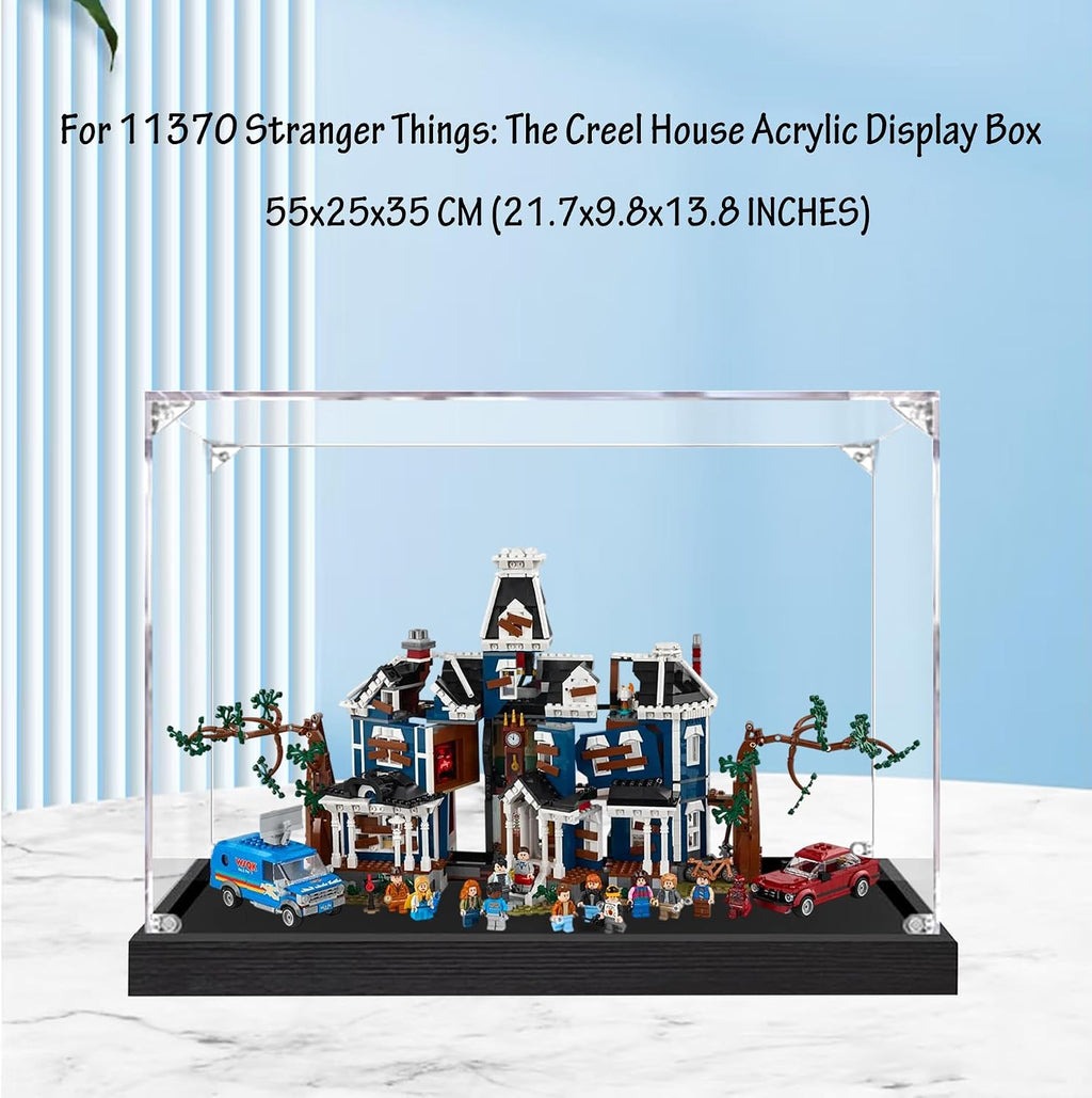Acrylic Display Case for Lego 11370 Stranger Things: The Creel House Model, 3mm Dustproof Display Box, Display Case Compatible with Lego 11370(Model Not Included) (Transparent 3MM)