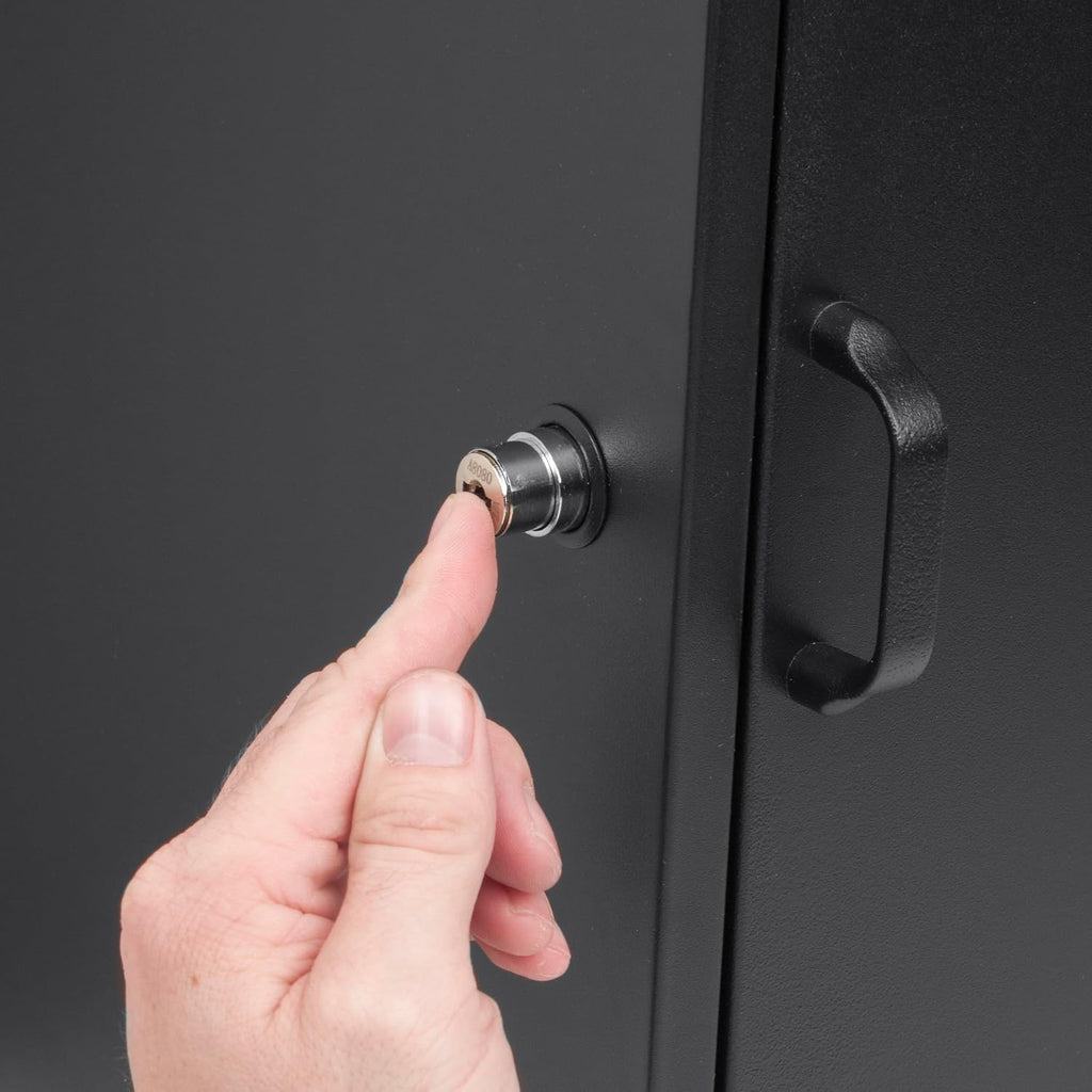 Winbest Steel Freestanding Floor Lockable Drop Slot Mail Box with Parcel Compartment, Black