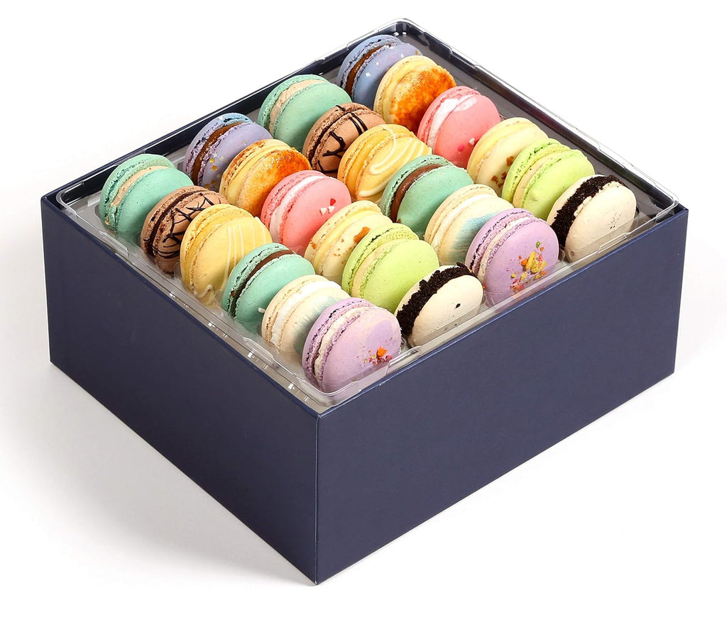 Kayla's Cake Premium French Macarons Cookies Gift Baskets Gourmet Chocolate Box Food Desserts Birthday Snack Care Packages Mothers Day Thank You Condolences Women Men Mom Signature 48 Count