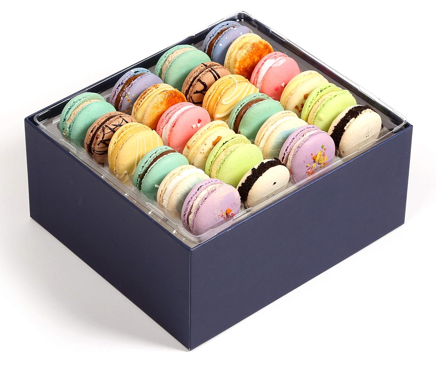 Kayla's Cake Premium French Macarons Cookies Gift Baskets Gourmet Chocolate Box Food Desserts Birthday Snack Care Packages Mothers Day Thank You Condolences Women Men Mom Signature 48 Count