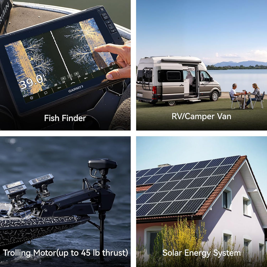 Power Queen 12V 50Ah LiFePO4 Battery Upgrade, Lithium Battery with 50A BMS Protection, Up to 15000 Cycles, Portable & Lightweight for RV Camping, Trolling Motor,Fish Finder, Solar