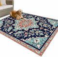 Outdoor Rug 4x6ft Abstract Retro Boho Aesthetic Flower Patio Area Rugs Waterproof Easy Cleaning Non Shedding Thick Mats Mid Century Carpet for Indoor Outdoor Porch Deck Backyard Balcony