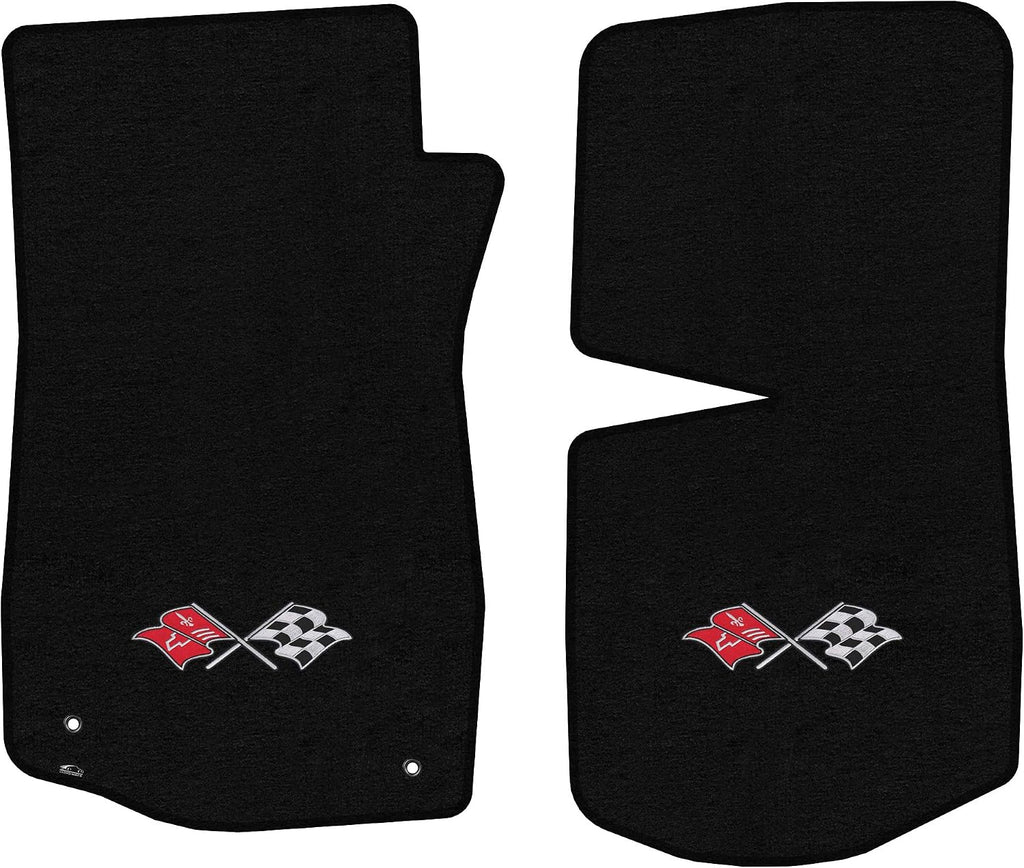 Lloyd Mats Floor Mats for Chevrolet C3 Corvette 1968-1976 | 2PC Front Mats | Black | Non-Slip Backing