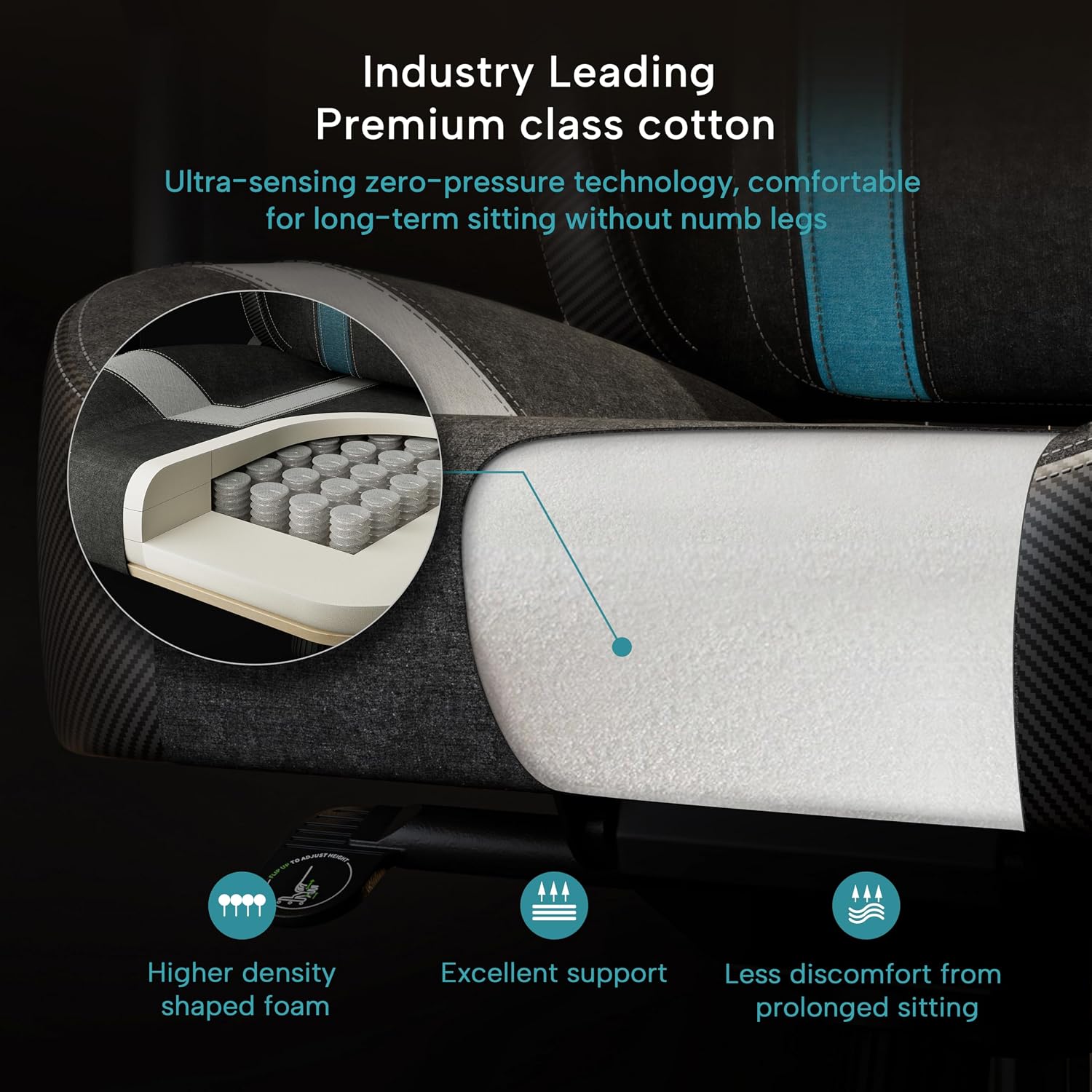 EUREKA ERGONOMIC Gaming Chair GC08, Computer Gamer Chair with Lumbar Support, Ergonomic Gamer Chairs with 4.3in Thicken Seat Cushion, Racing Style Gaming Chairs for Adults, Blue