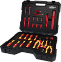 Wiha 91890 26-Piece Insulated EV & Hybrid Tool Set, 1000V VDE Rated, Sockets, Ratchets, Pliers, Screwdrivers