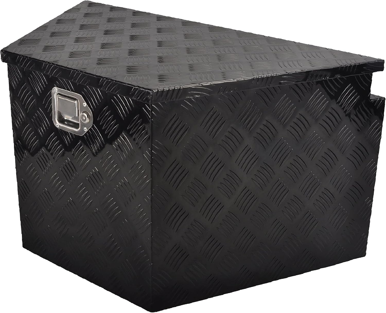 33'(L) x 19'(W) x 18'(H) Aluminum Storage Box for Utility Trailers, RV Storage Organizer with Lock & Keys - Black