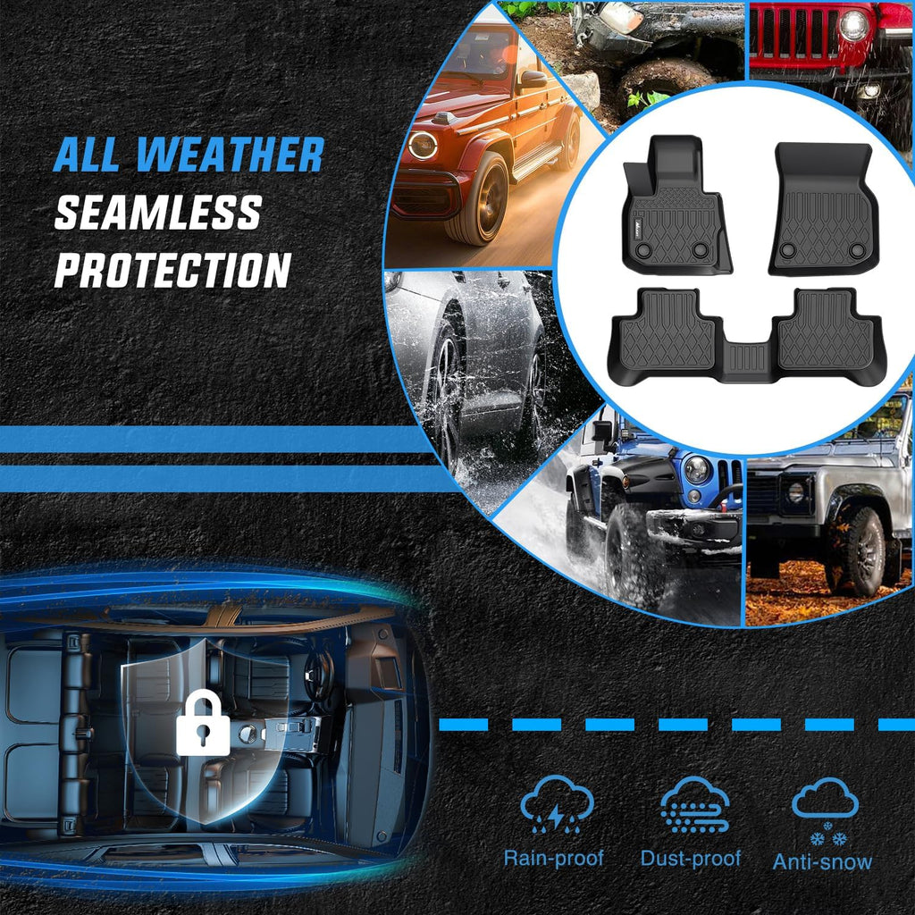 Nilight TPE Floor Mats for BMW X3 30i M40i 30e 2018 2019 2020 2021 2022 2023 2024/2019-2024 BMW X4 M M40i xDrive30i, All Weather Custom Fit Heavy Duty Floor Liners