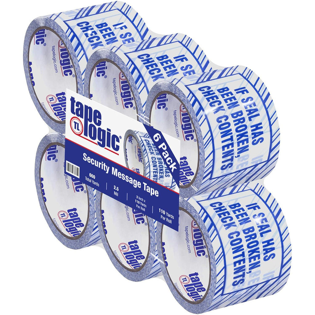 Aviditi Tape Logic, 'If Seal Has Been' Printed Security Packing Tape, 3 Inch x 110 Yards, 2.5 Mil Thick, for Identification of Tampered Packages (6 Rolls)