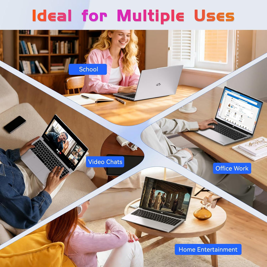 NIMO 17.3' FHD IPS Laptop, Intel Core i3-1215U (Beats i5-1135G7 Class), 32GB RAM, 1TB SSD, Windows 11 Home, Wi-Fi 6, Backlit Keyboard, Fingerprint, USB-C 65W Fast Charge, Bluetooth 5.2, 180° View
