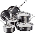Hestan NanoBond Molecular Titanium Stainless Steel 10-Piece Cookware Set - PFAS-Free - Induction Compatible, Dishwasher Safe, Oven & Grill Safe to 1050F, Handcrafted in Italy