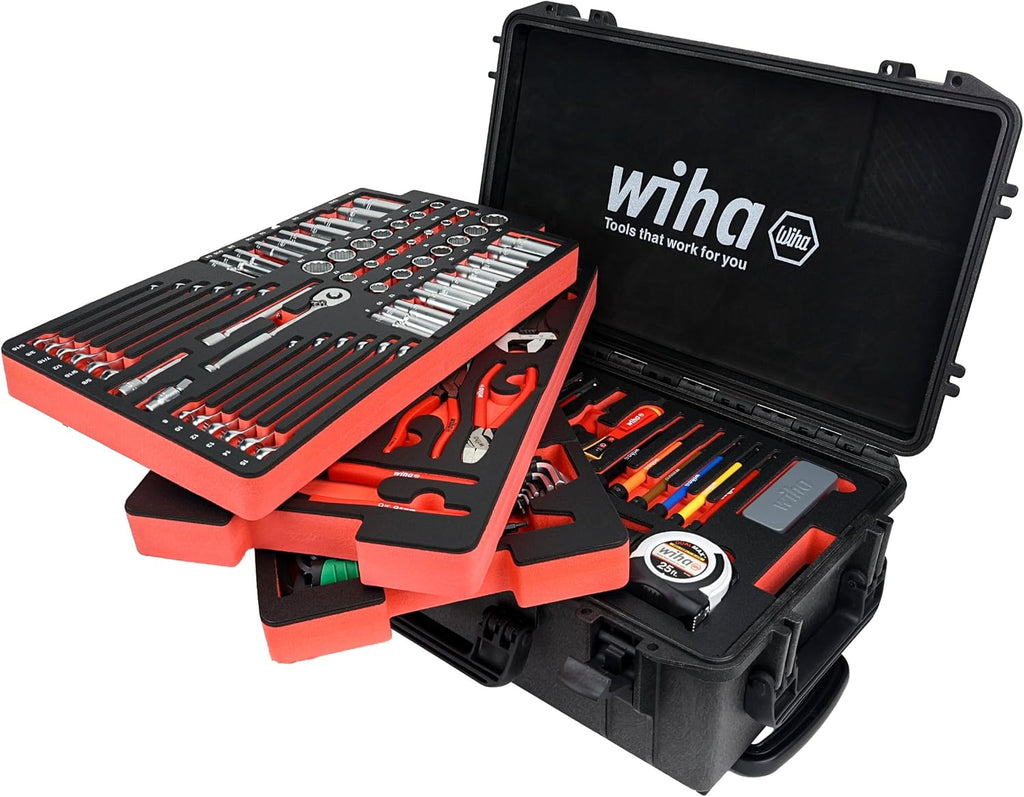 Wiha 92100 194 Piece Premium Kit In Rolling Tool Box