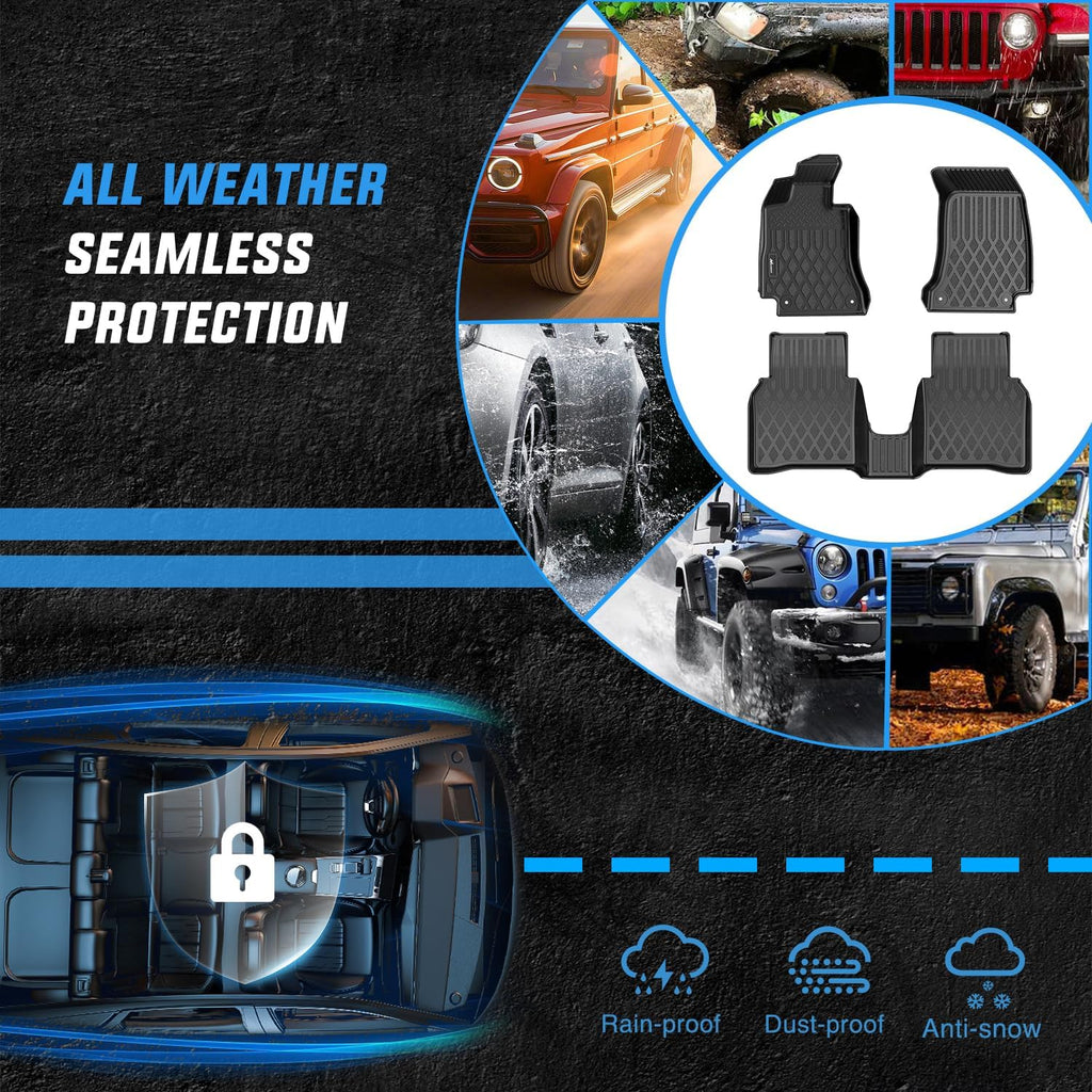 Nilight TPE Floor Mats for Mercedes Benz E-Class E300 E320 E350 E400 E550 E63 2017 2018 2019 2020 2021 2022 2023 All Weather Custom Fit Heavy Duty Floor Liners