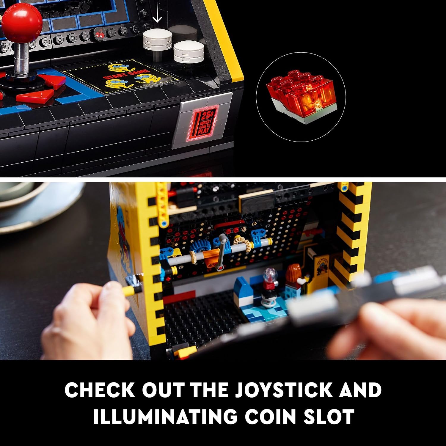 LEGO Icons PAC-Man Arcade Building Sets for Adults - Collectible Office, Shelf, or Bedroom Decor - Gifts for Men & Women - W/Moving Handle to Recreate Game - 10323