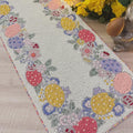 Enliven Handmade Bead Table Runner, Easter Egg Beaded Runner, 13x36inch