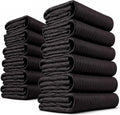 US Cargo Control Moving Blankets 72'x80' 12-Pack, (65 lbs/doz weight), Heavy Duty Packing Blankets for Moving Furniture, Shipping, and Storage, Black Quilted Furniture Pads, MBDELUXE Econo Deluxe