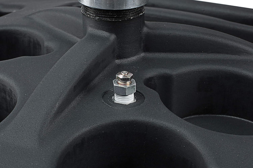 JohnDow Industries JDI-27DC 27 Self-Evacuating Portable Oil Drain, 16 inch Diameter Centered Funnel, Adjustable Funnel Height of 45 in. to 70 in. with Molded in Tool Tray for Oil Filters and Tools