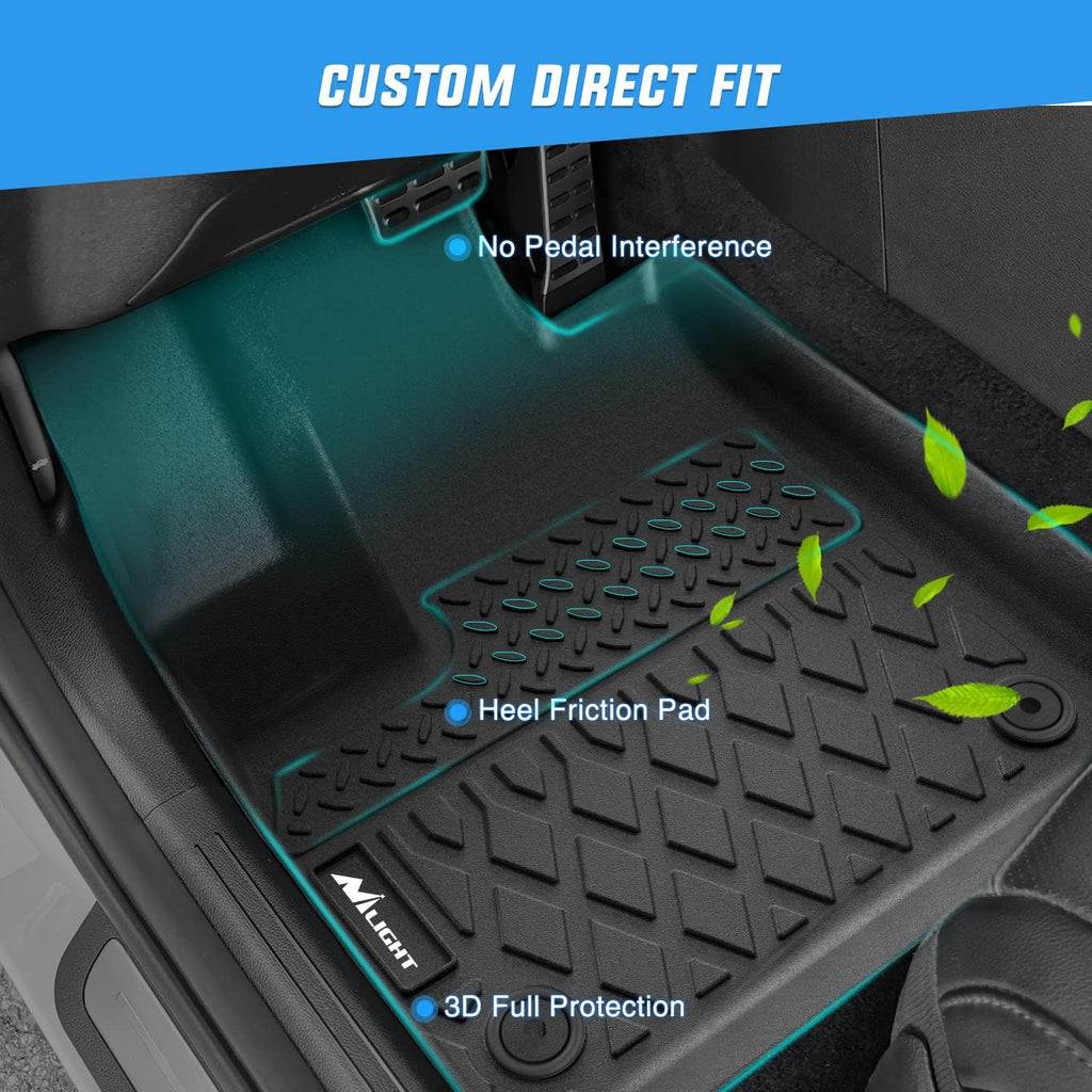 Nilight TPE Floor Mats for Mini Countryman F60 (Not for Manual Transmission) 2017 2018 2019 2020 2021 2022 2023 2024 All Weather Custom Fit Heavy Duty Floor Liners