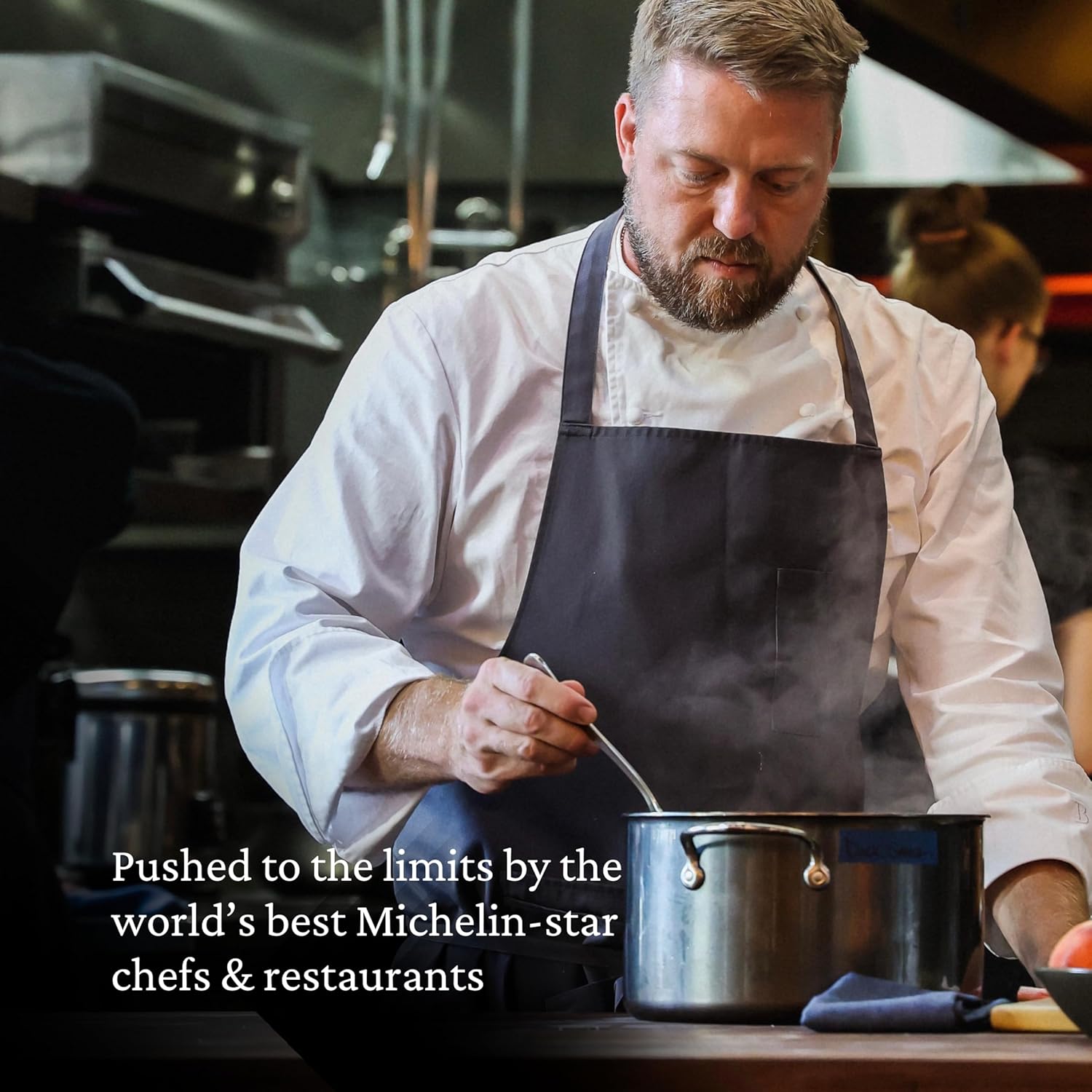 Hestan NanoBond Molecular Titanium Stock Pot with Lid, 8-Quart - PFAS-Free Stainless Steel, 4x Stronger, 1050°F Oven Safe, Induction Compatible, Handcrafted Italy