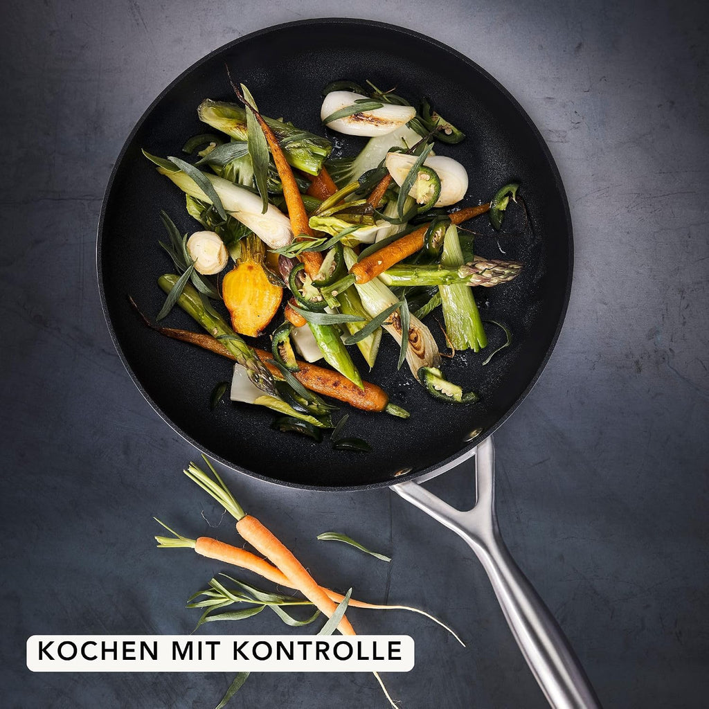 Scanpan CS+ 2-Piece Nonstick Fry Pan Set (8 & 10 1/4 inch) – Compatible with All Cooktops, Induction Ready, Metal Utensil Safe, Oven Safe to 500°F, Dishwasher Safe