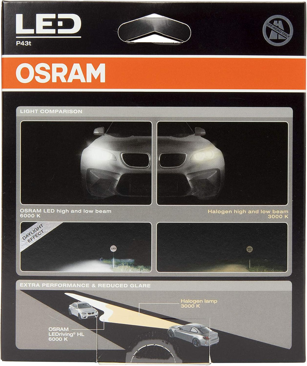 OSRAM LEDriving® HL Gen2, ≜H4, LED High/Low Beam Lamps, Off-road only, non ECE, Folding Carton box (2 units), white
