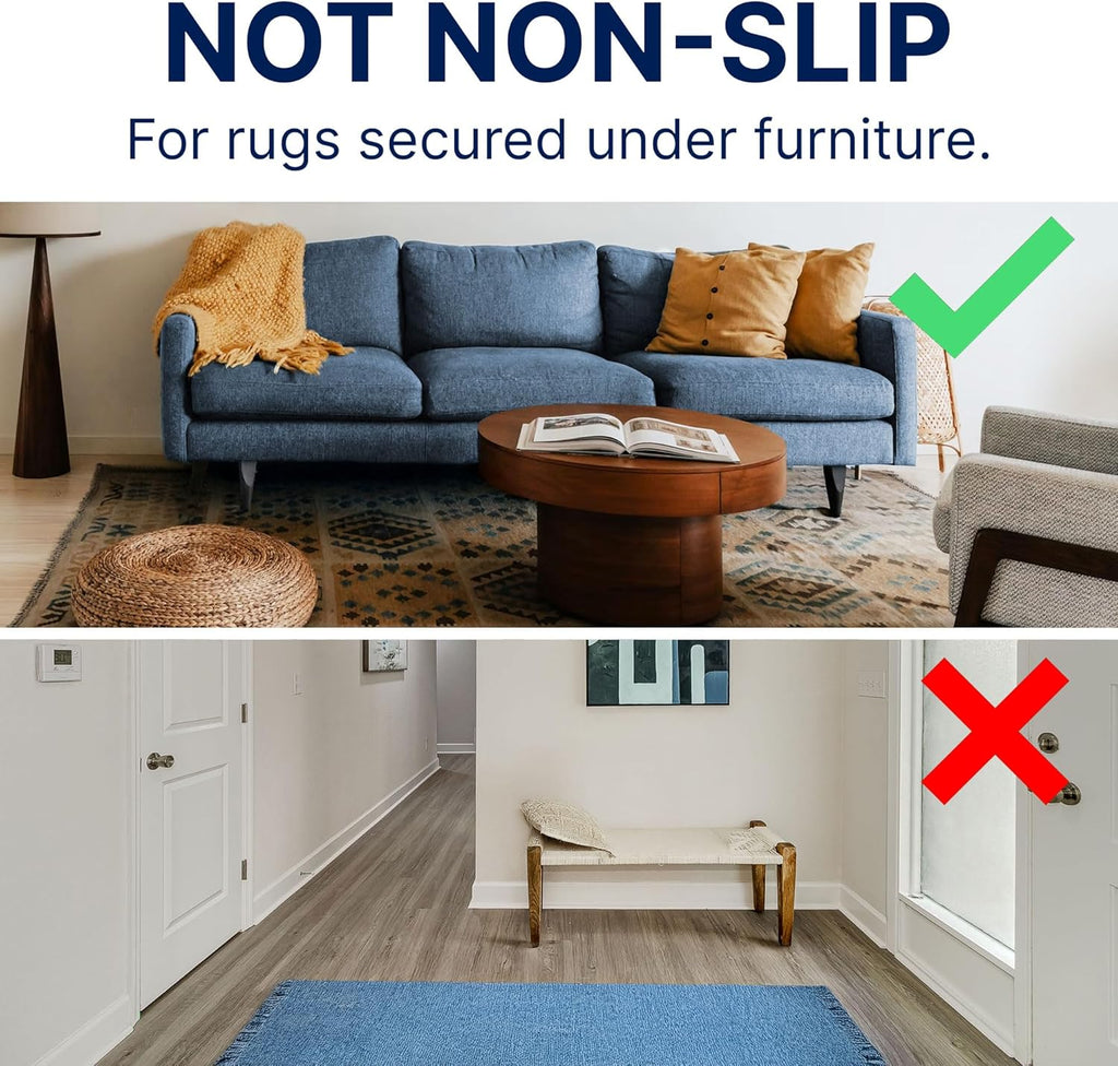 RUGPADUSA - Basics - 9'x13' - 1/4' Thick - 100% Felt - Protective Cushioning Rug Pad - Safe for All Floors and Finishes Including Hardwoods