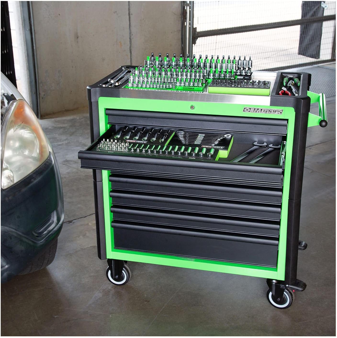OEMTOOLS 24565 Professional 36 Inch 8-Drawer Tool Cart, Gifts for Men, Dad Gifts, Tool Chest with Wheels, Tool Boxes with Drawers and Wheels, Rolling Tool Cart, Rolling Toolbox