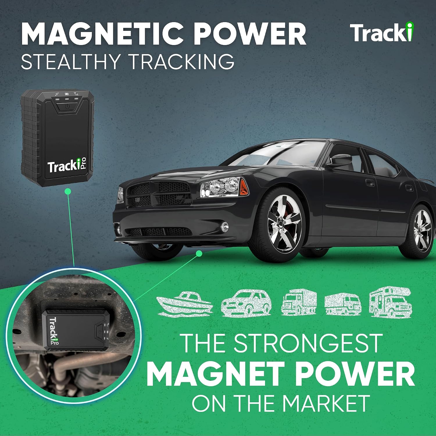 Tracki Pro GPS Tracker for Vehicles, Subscription Required, Cancel Anytime – Track Cars & Assets for Months – Hidden GPS Tracker for Car (Tracker + 1Y Subs.)