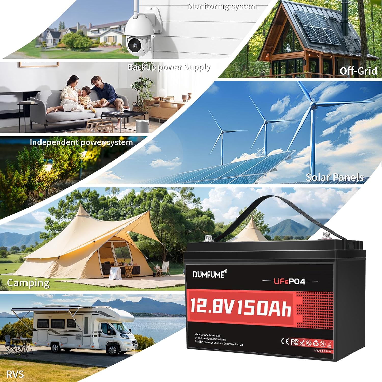 2 Packs 12V 150Ah LiFePO4 Lithium Battery BCI Group31 100A BMS 8000+ Deep Cycles Ideal for Solar System,Backup Power,RV,Camping and Off-Grid