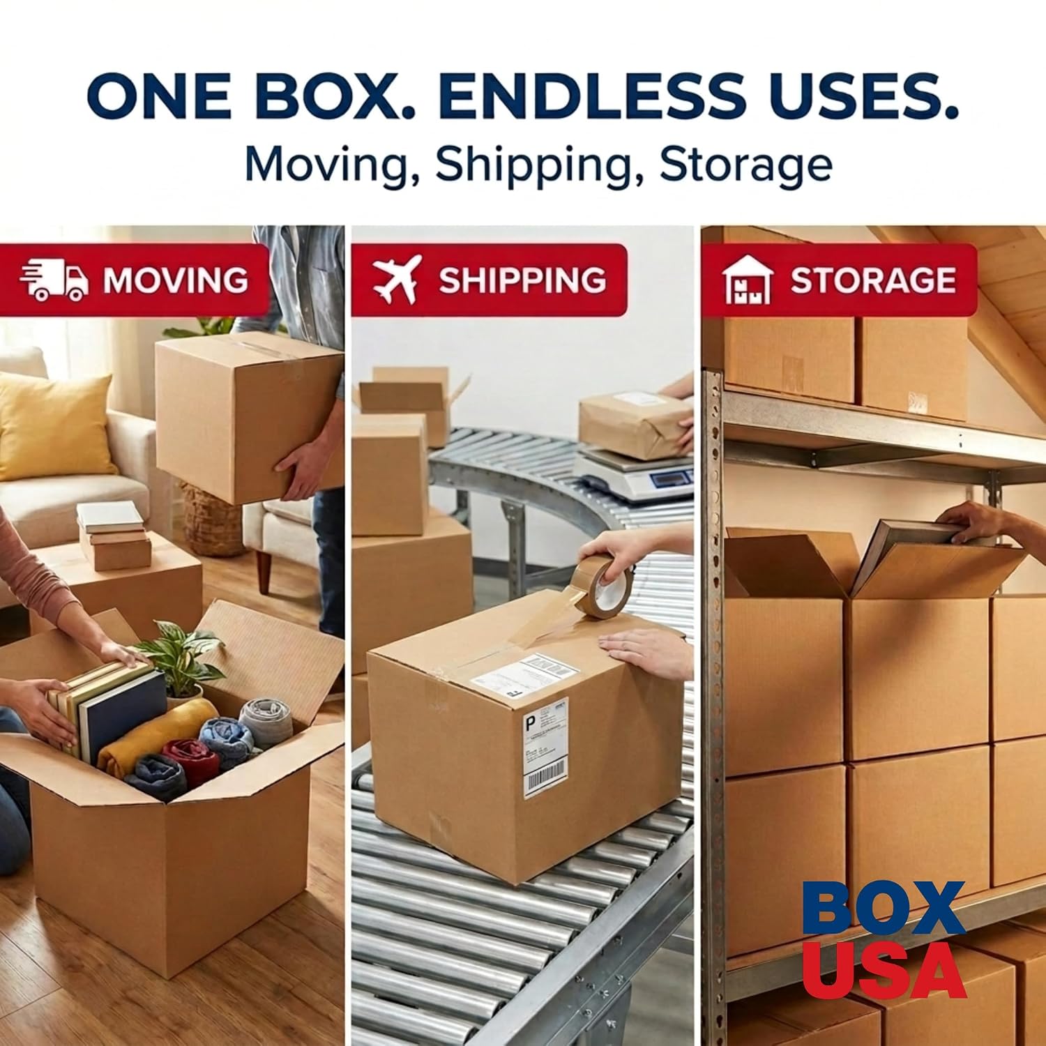 AVIDITI 18 x 16 x 12 Corrugated Cardboard Boxes, Medium 18'L x 16'W x 12'H, Pack of 25 | Shipping, Packaging, Moving, Storage Box for Home or Business, Strong Wholesale Bulk Boxes