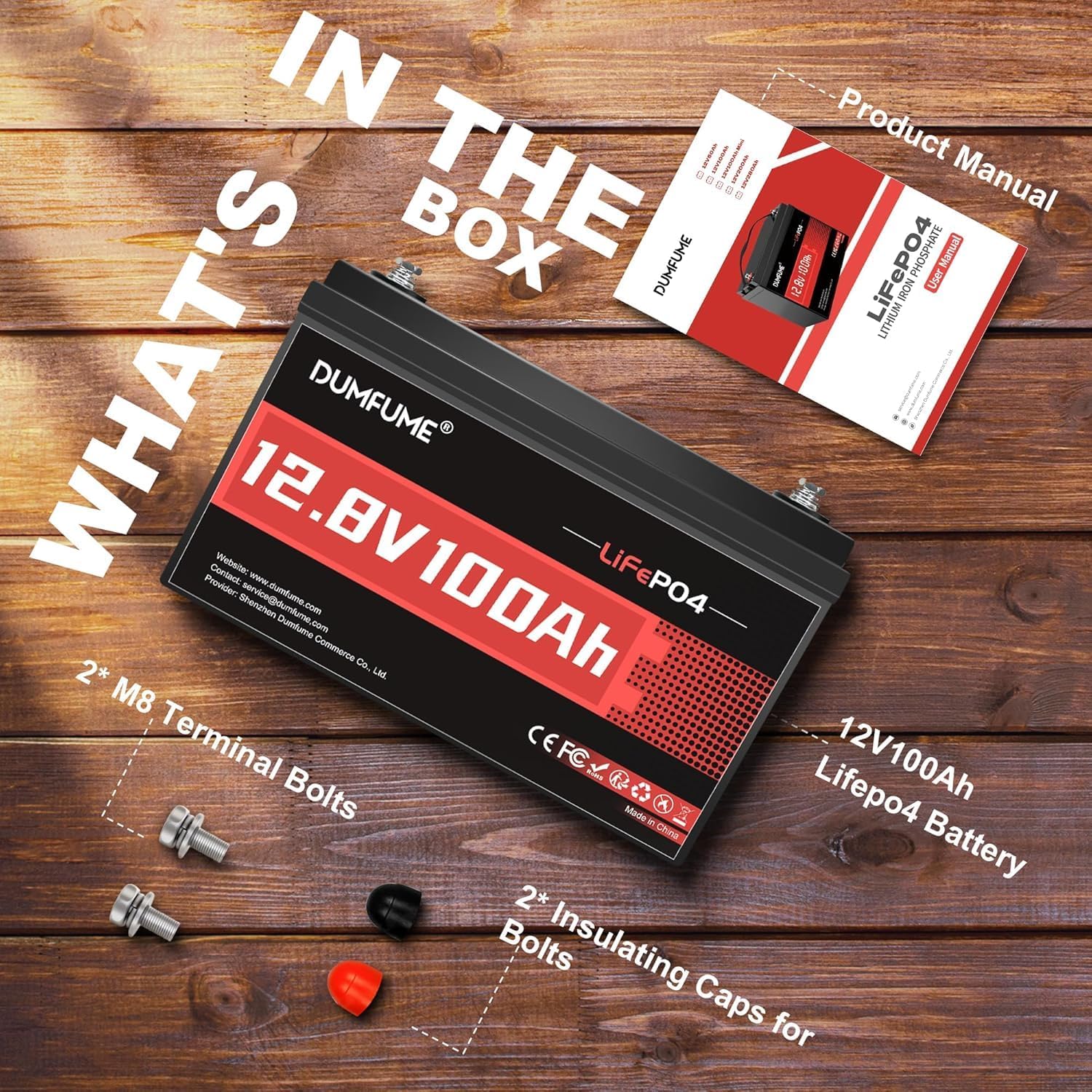 2 Pack 12V 100Ah LiFePO4 Lithium Battery 100A BMS, 6000+ Cycles, 1280Wh Group 31 Rechargeable Battery High Energy Density, Ideal for RVs, and Off-Grid Applications