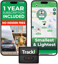 Tracki Mini GPS Tracker, Subscription Required, Cancel Anytime – Universal Compact 4G LTE Tracker for Vehicles (Tracker + 1Y Subs.)