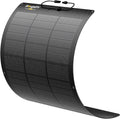 BougeRV Arch Pro 100 Watts Anti-Shading N-Type Fiberglass Flexible Solar Panel, Portable 24 Volts 16BB Mono Cell 25% High-Efficiency, Compact for RV Camping Home Boat Marine Curve Surface Black
