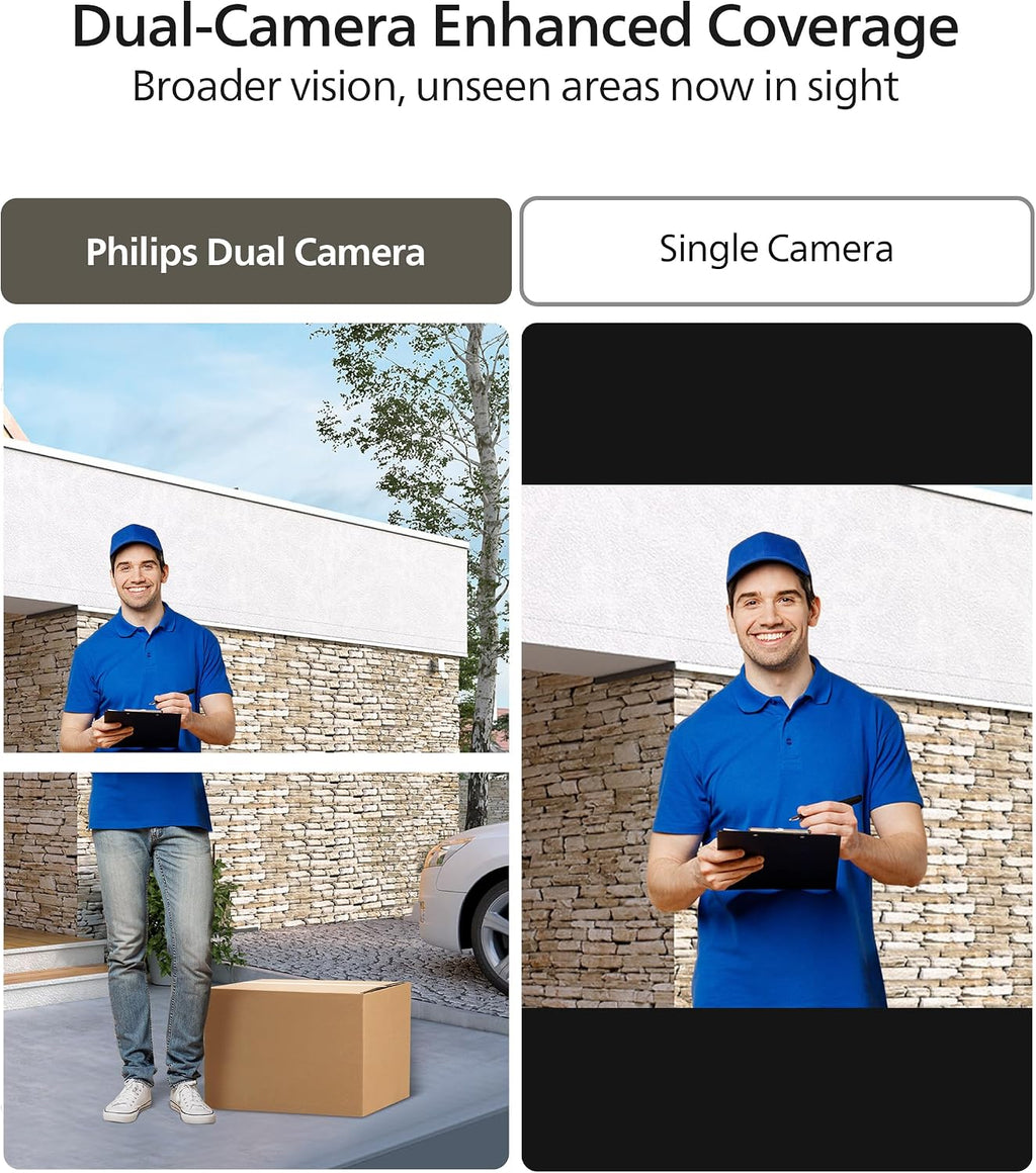 Philips Security Video Doorbell Camera Bundle with Wi-Fi Smart Door Lock