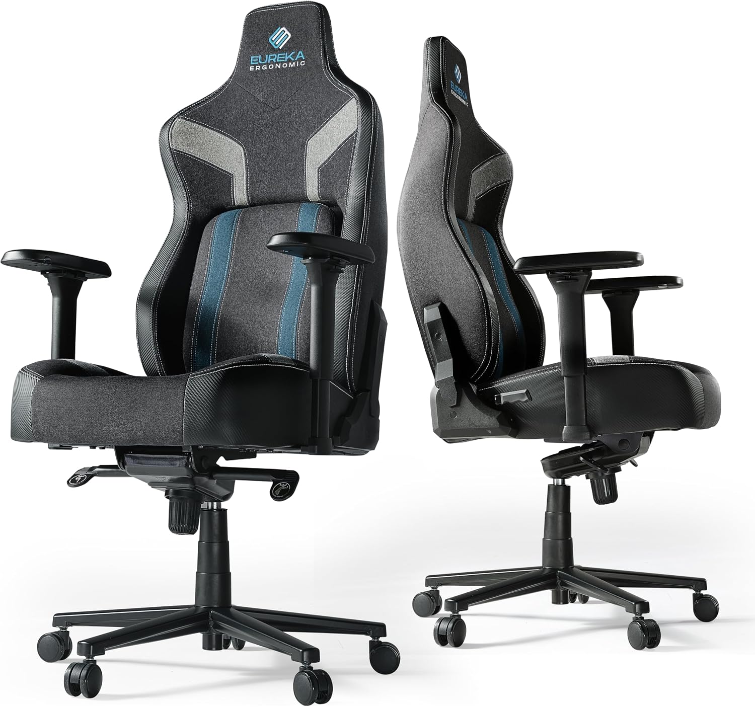 EUREKA ERGONOMIC Gaming Chair GC08, Computer Gamer Chair with Lumbar Support, Ergonomic Gamer Chairs with 4.3in Thicken Seat Cushion, Racing Style Gaming Chairs for Adults, Blue