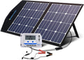 ACOPOWER 80W Foldable Solar Panel, 12V Portable Solar Kit with 10A LCD Charge Controller in Suitcase, (HY-2x40w)